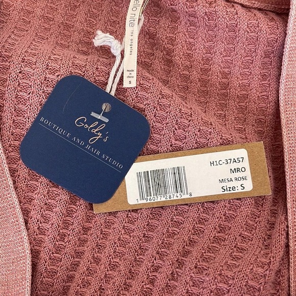 Hello Nite NWT Deep V Cardigan Mesa Rose Small Sweater - Picture 3 of 9